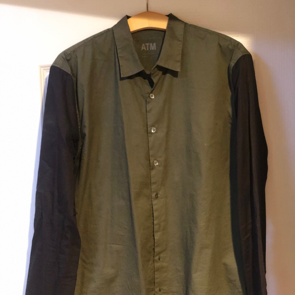 Two tone ATM button down shirt